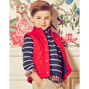 Janie and Jack Quilted Vest in Red, size 2T